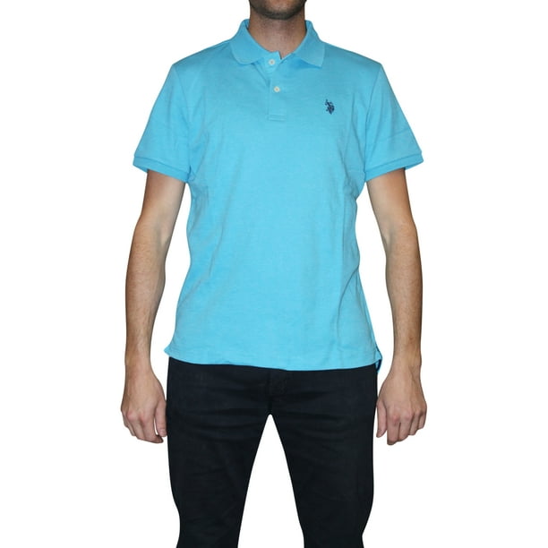 Polo Assn Mens Slim Fit Solid Short Sleeve Interlock Polo Shirt U.S Polo Assn Mens Slim Fit Solid Short Sleeve Interlock Polo Shirt U.S